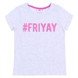 Szara, dziewczęca koszulka/t-shirt FRIYAY