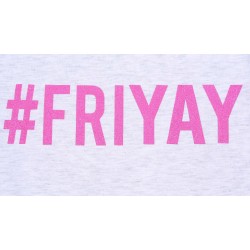 Szara, dziewczęca koszulka/t-shirt FRIYAY