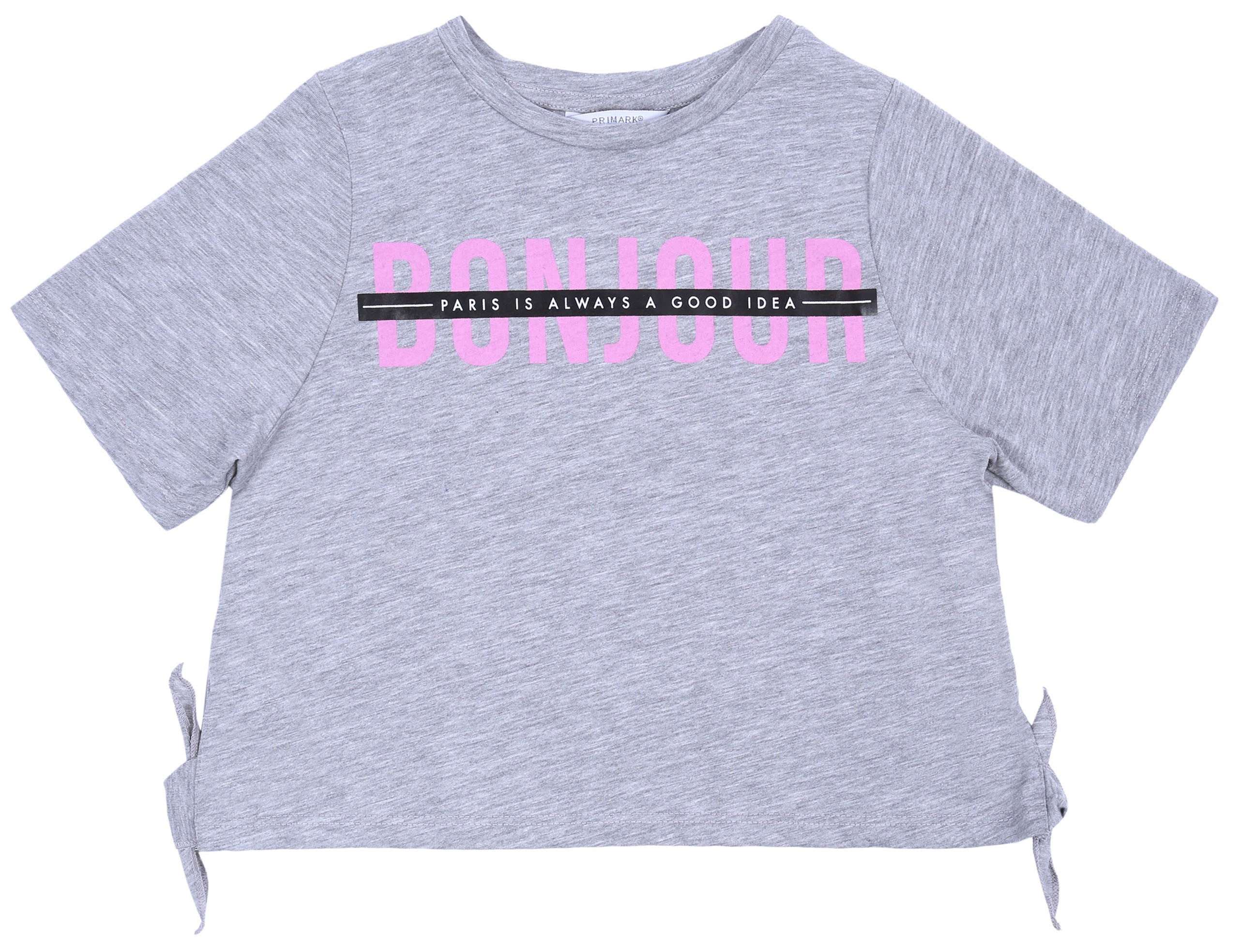 Szara, krótka bluzeczka