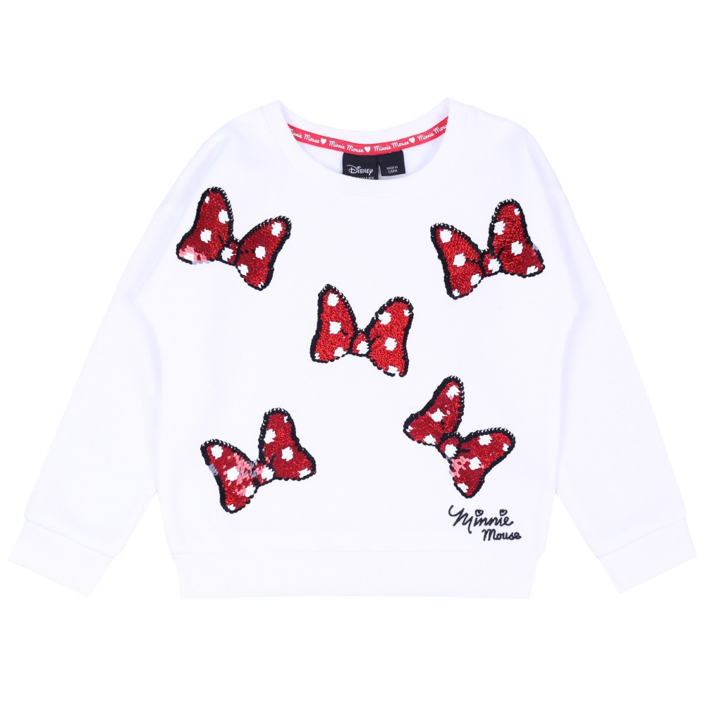 Biała bluza z kokardkami Myszka Minnie DISNEY