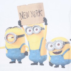 Biały, wiązany t-shirt MINIONKI