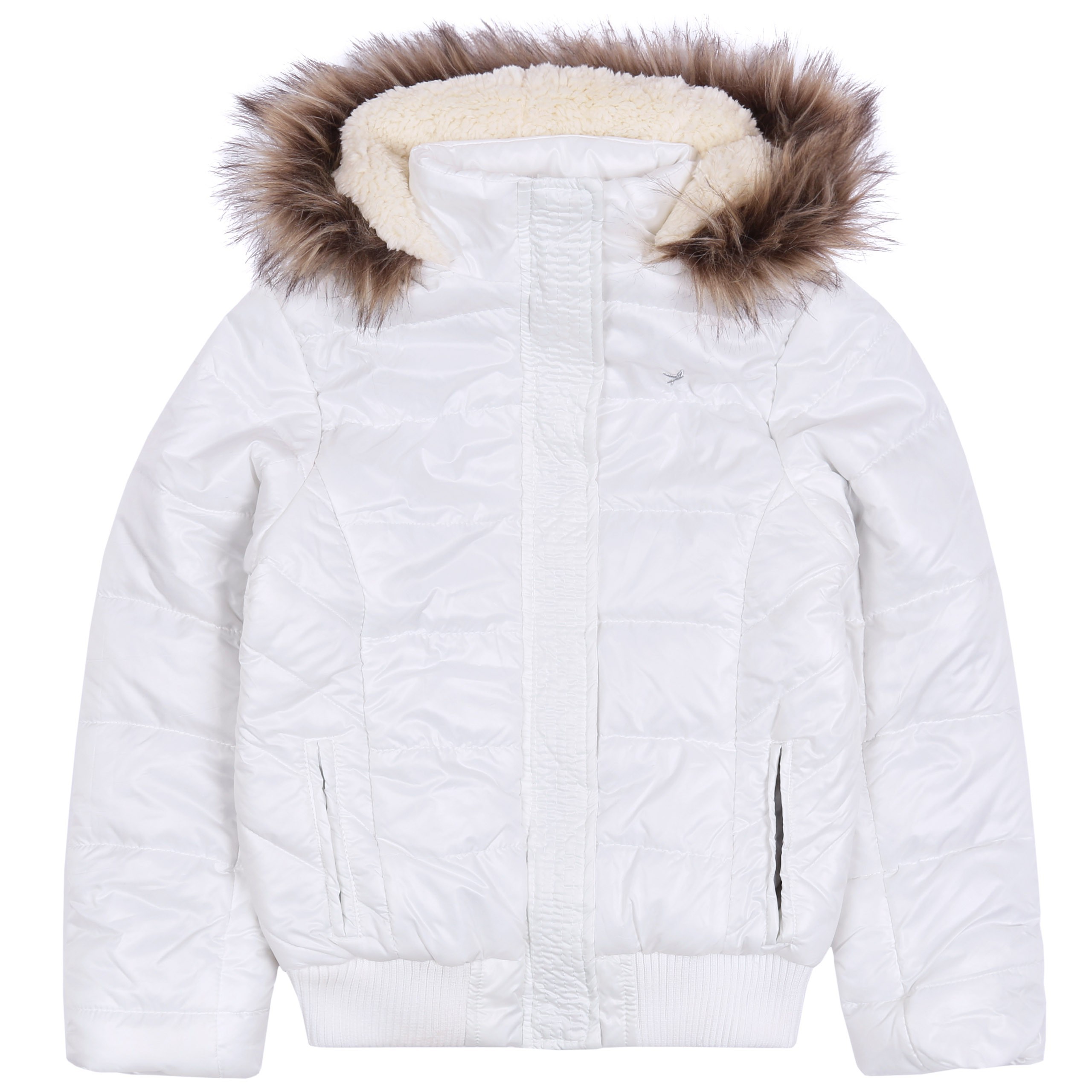 Biała, ocieplana kurteczka...