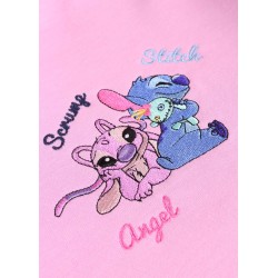 Stitch i Andzia Disney Różowa, bawełniana bluza dziewczęca, ciepła