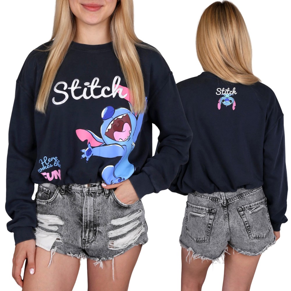 Stitch Disney Dziewczęca bluza, bawełniana, ciepła