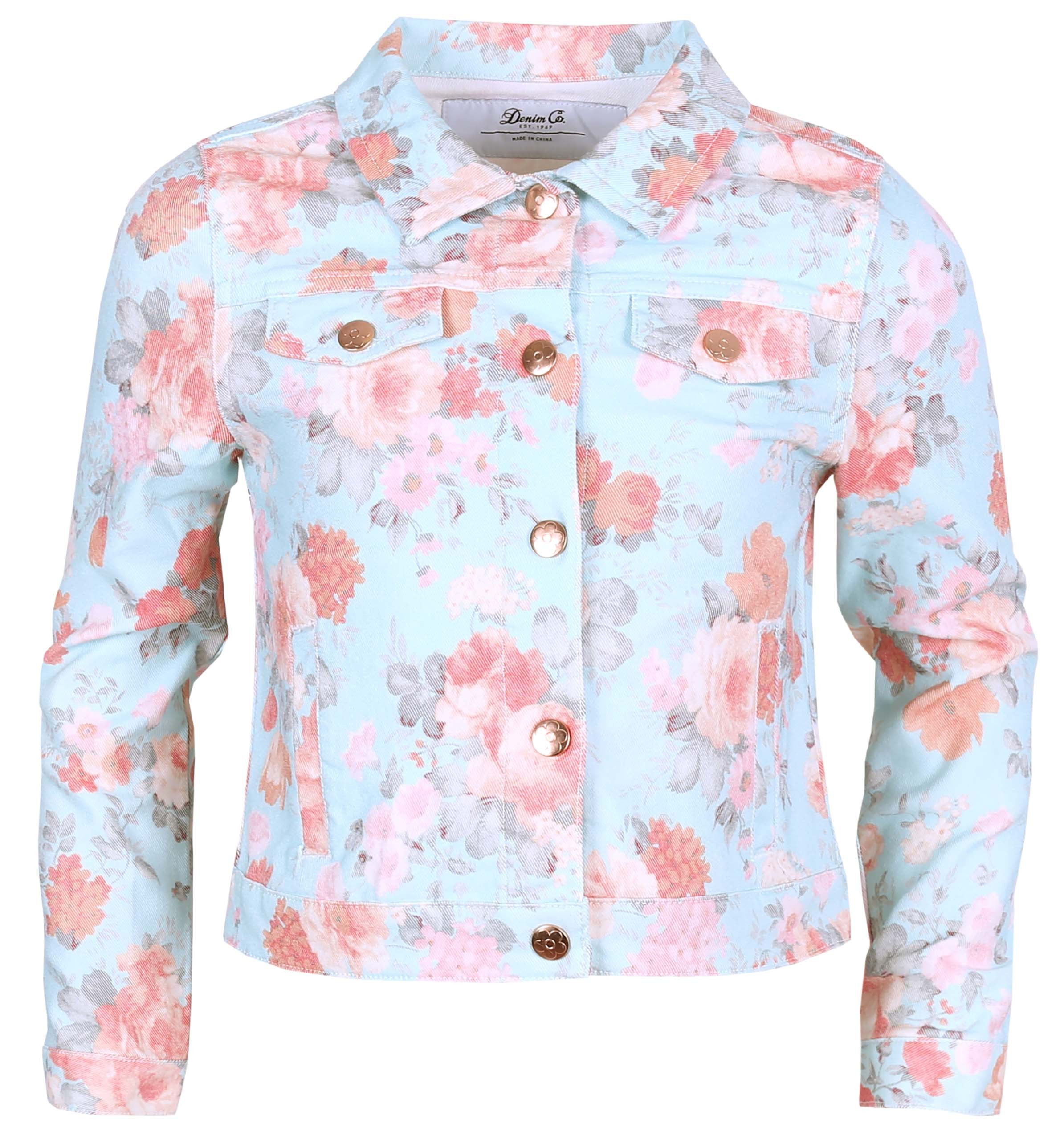 Dżinsowa kurteczka w kwiaty...