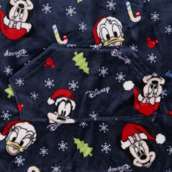 Myszka Mickey Disney Granatowa, dziecięca bluza/szlafrok/koc z kapturem, świąteczna, snuddie