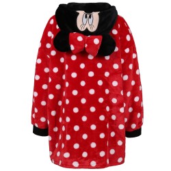 Myszka Minnie Disney Dziewczęca bluza/szlafrok/koc w grochy, koc z kapturem, snuddie