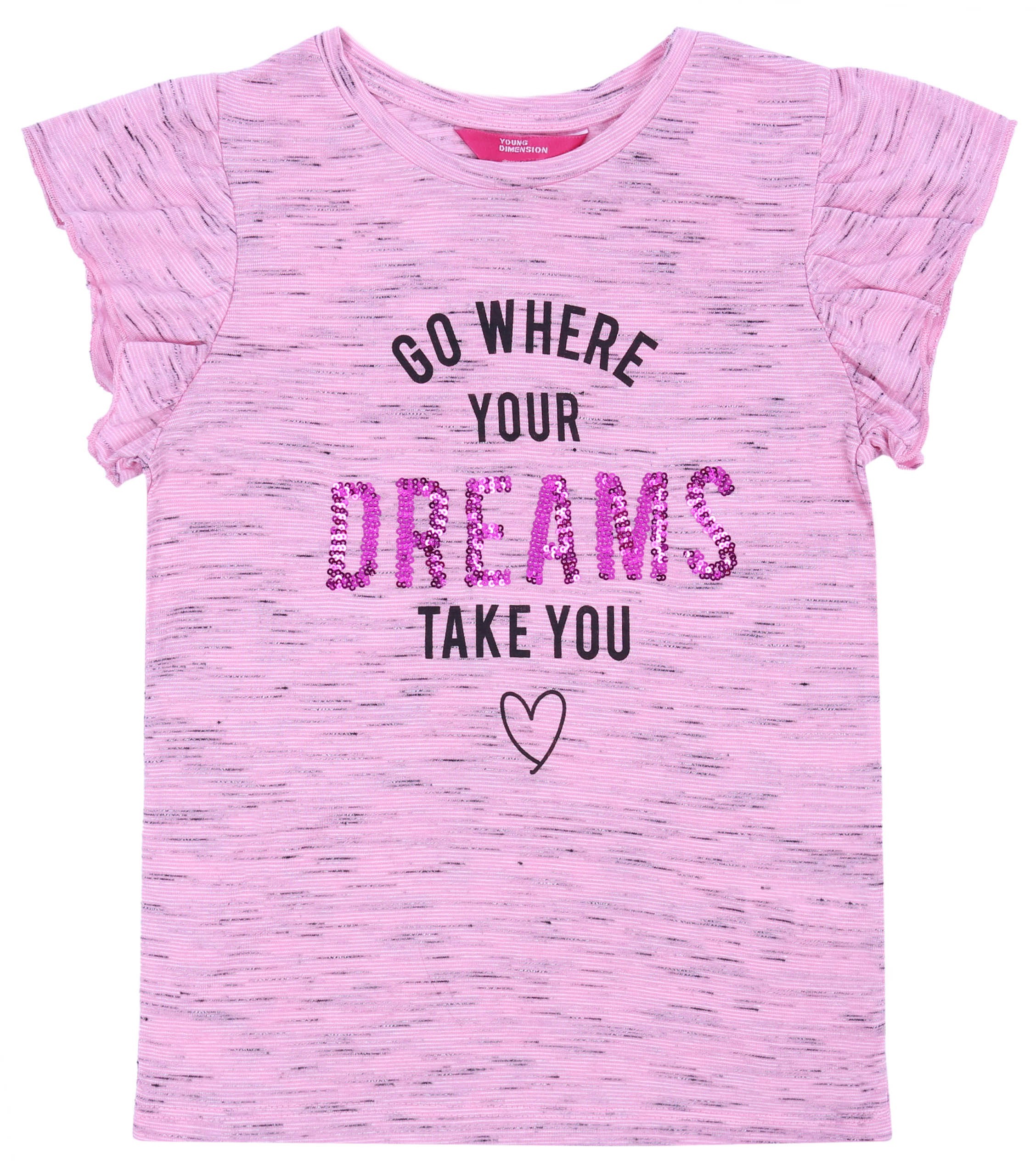 Różowa bluzeczka z falbankami