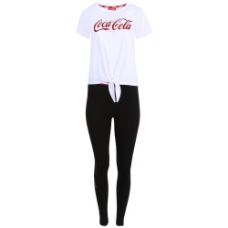 Czarne legginsy, getry Coca Cola