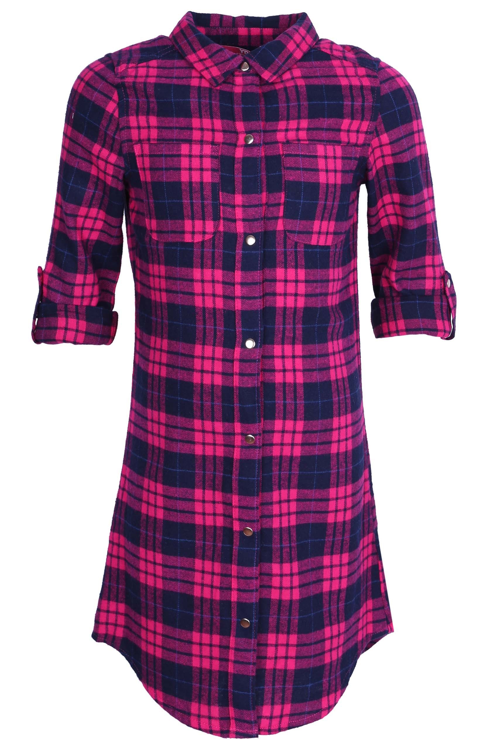 Różowa sukienka w kratkę