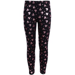 Czarno-miedziane, ocieplane legginsy MICKEY Disney