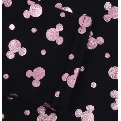 Czarno-miedziane, ocieplane legginsy MICKEY Disney