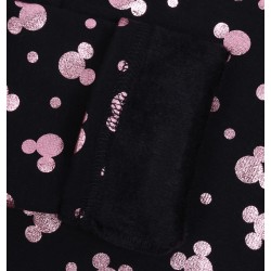 Czarno-miedziane, ocieplane legginsy MICKEY Disney