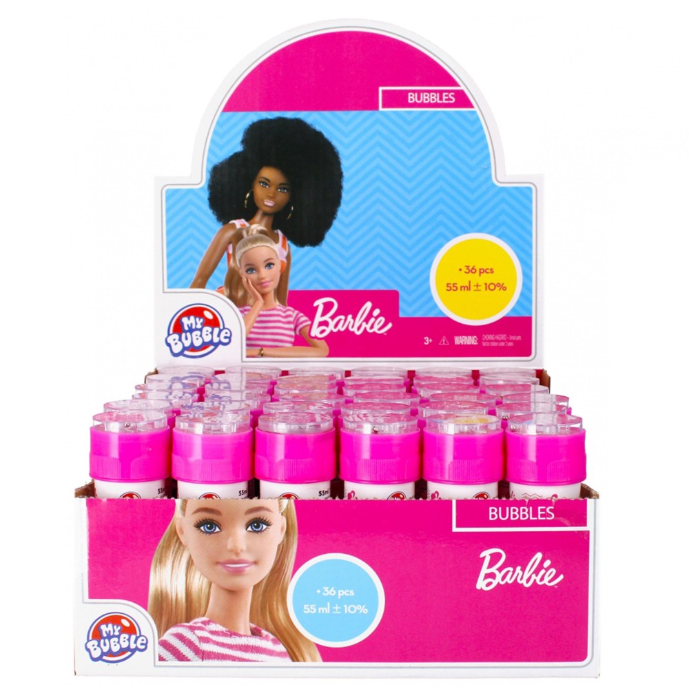 Barbie Różowe banki mydlane z grą 55 ml MY BUBBLE