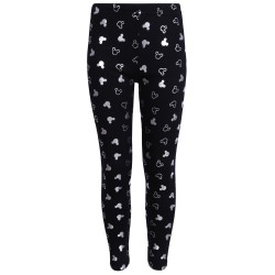 Czarno-srebrne, ocieplane legginsy MICKEY Disney