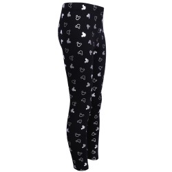 Czarno-srebrne, ocieplane legginsy MICKEY Disney