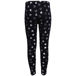 Czarno-srebrne, ocieplane legginsy MICKEY Disney