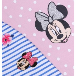 2x Kolorowe legginsy w paski, kropki Myszka Minnie Disney