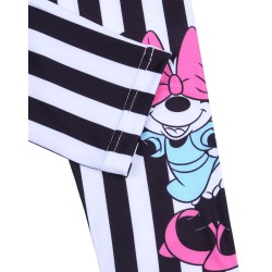 Biało-czarne legginsy w paski Myszka Minnie Disney