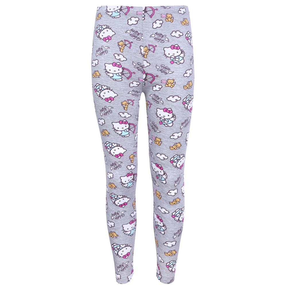 Dziewczęce, szare legginsy/ getry z długą nogawką HELLO KITTY