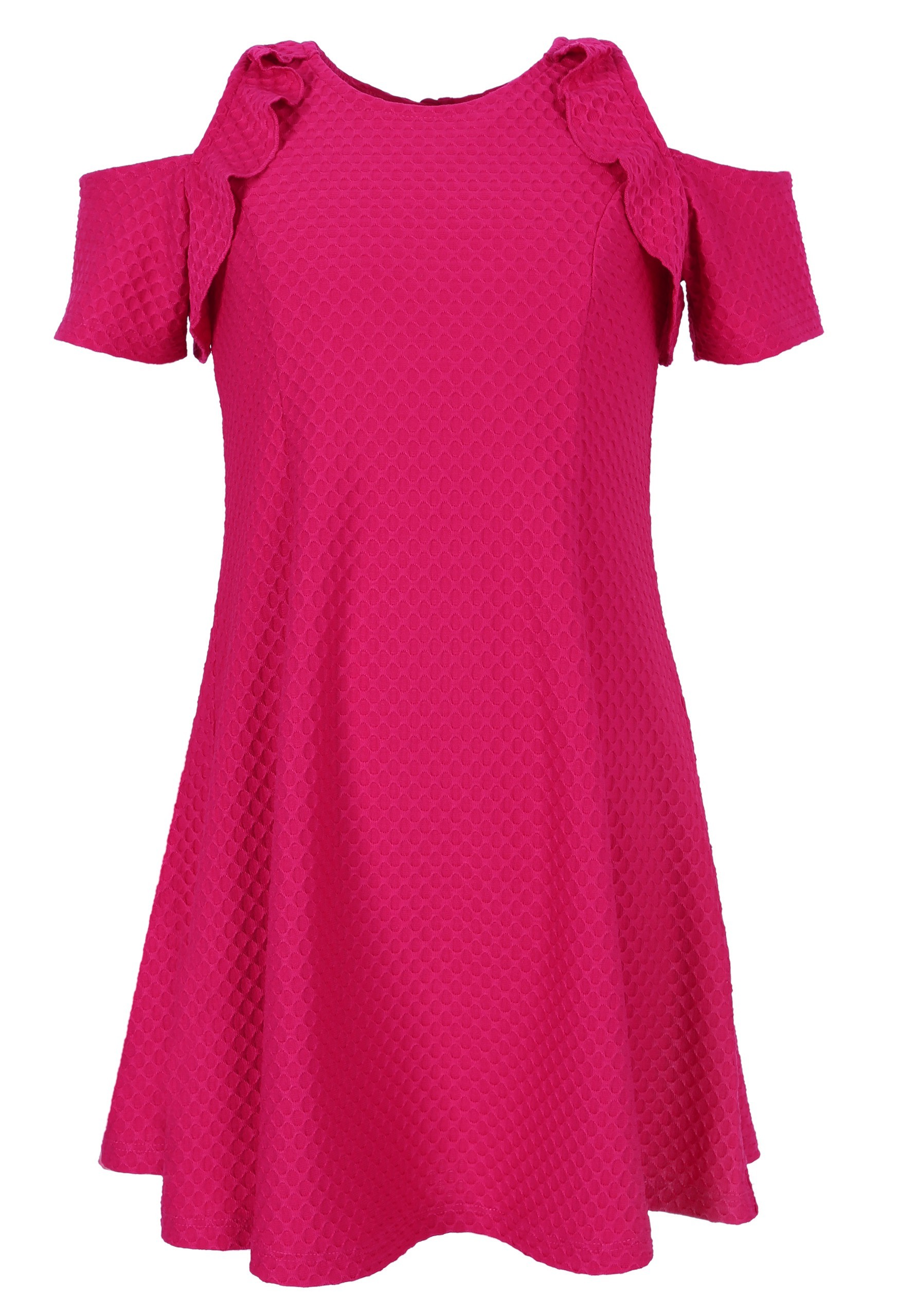 Malinowa sukienka z wycięciami