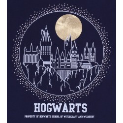 Harry Potter HOGWARTS granatowa, dziewczęca koszulka/t-shirt złoty księżyc