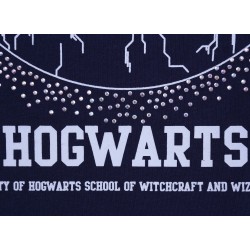 Harry Potter HOGWARTS granatowa, dziewczęca koszulka/t-shirt złoty księżyc