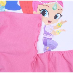 Dziewczęca, biało- różowa tunika z falbaną Shimmer&Shine