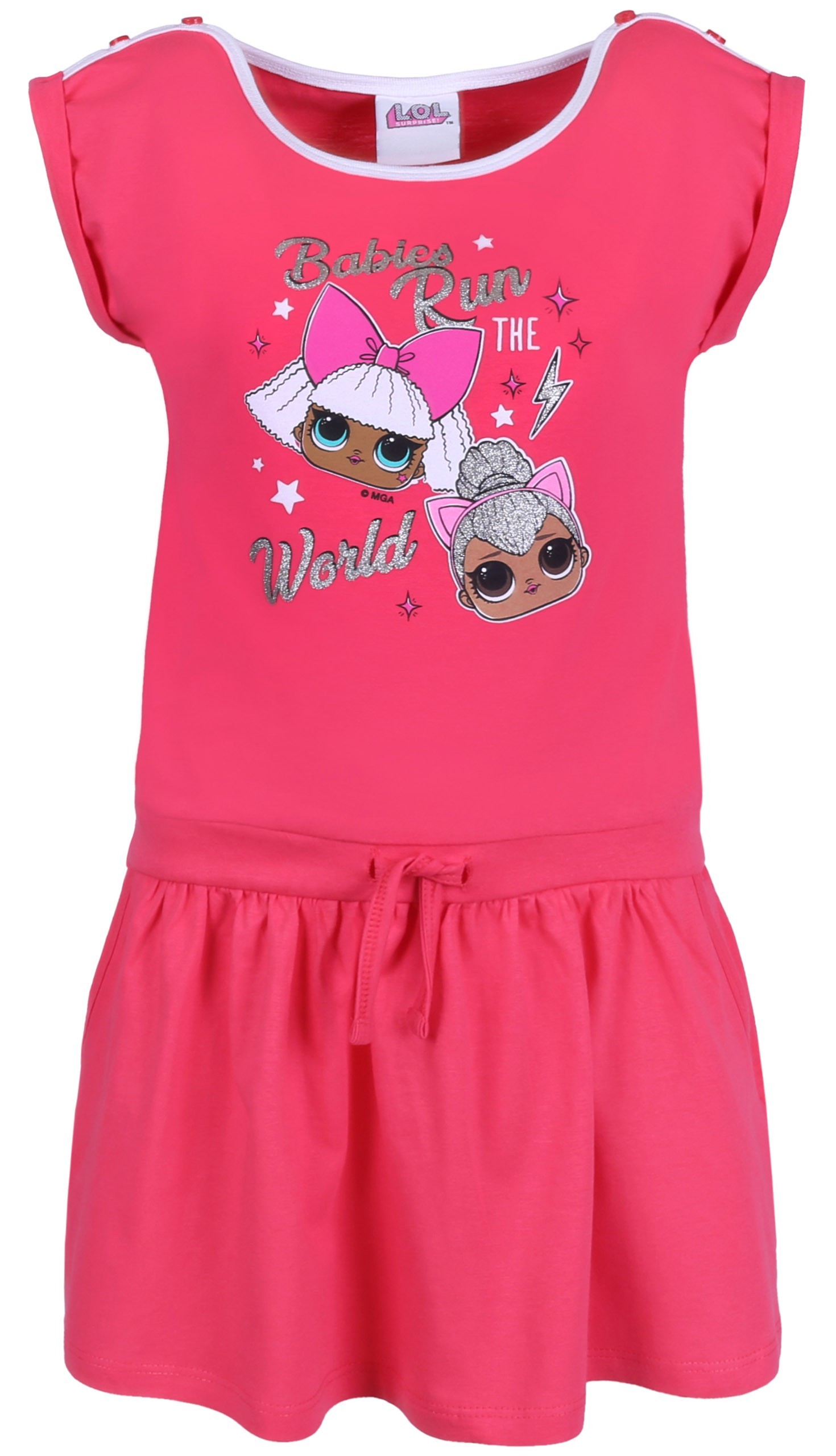 Różowa, bawełniana sukienka...