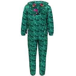 Smok Polarowa piżama jednoczęściowa, dziecięce onesie z kapturem