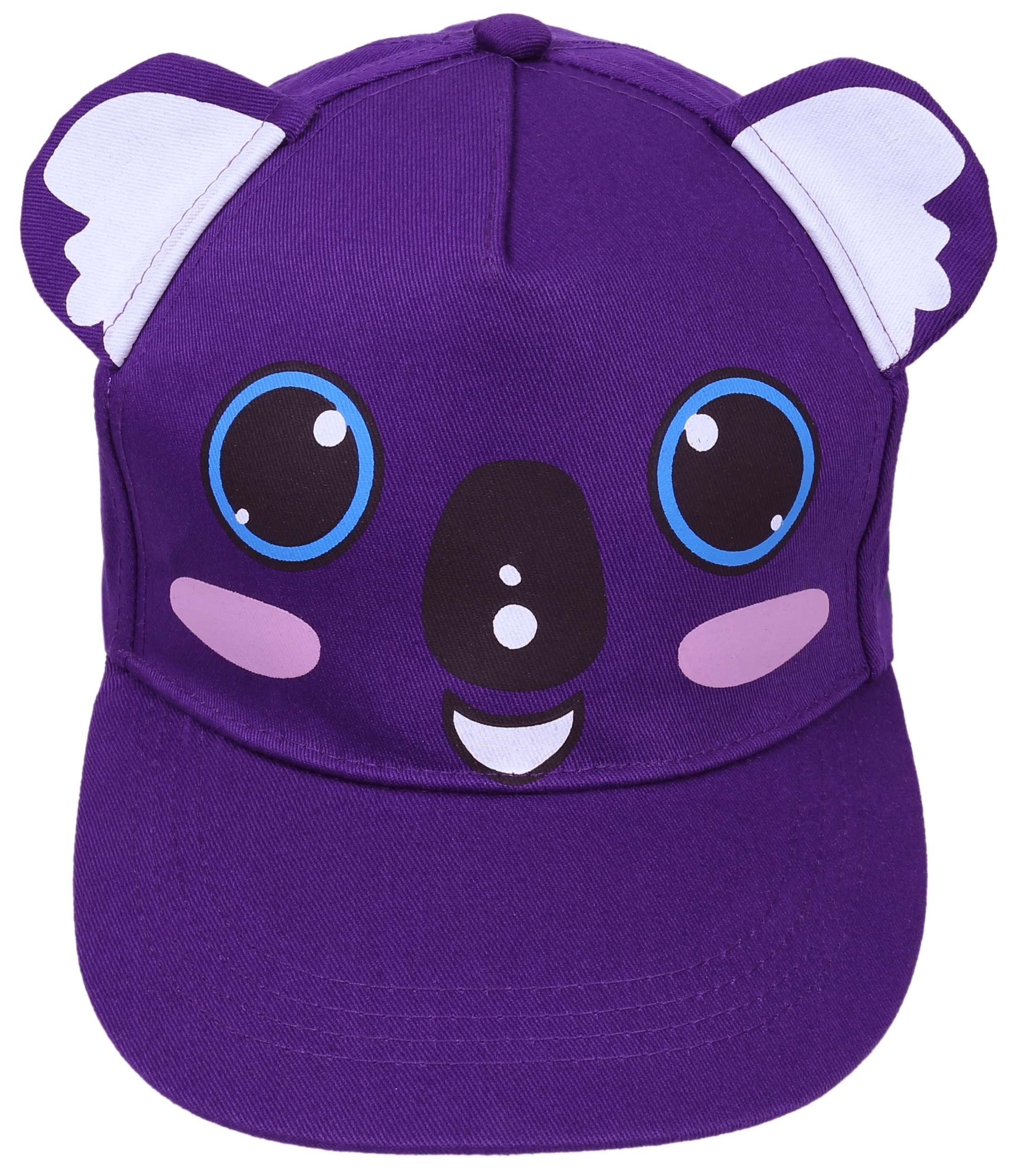 Fioletowa czapka z prostym...