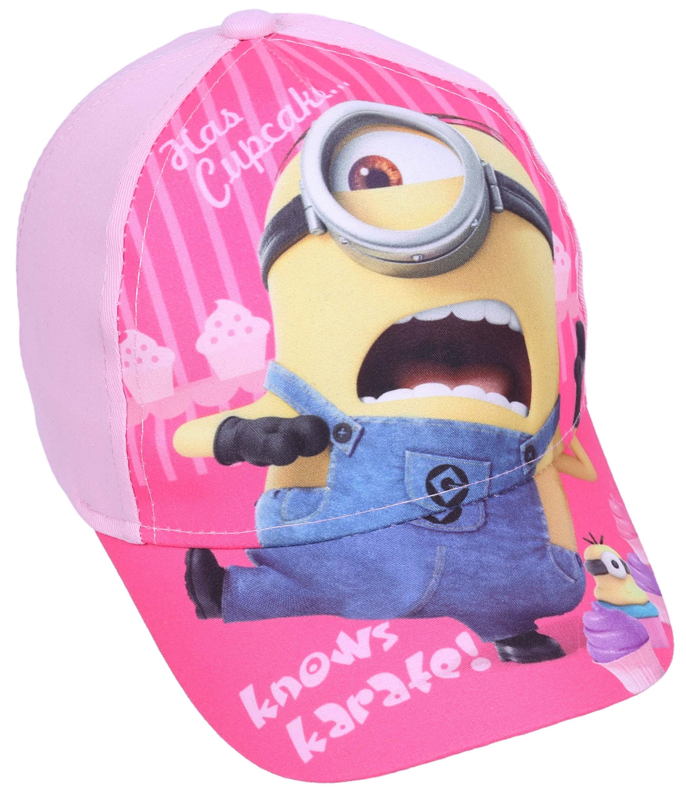 Różowa, dziewczęca czapka z...