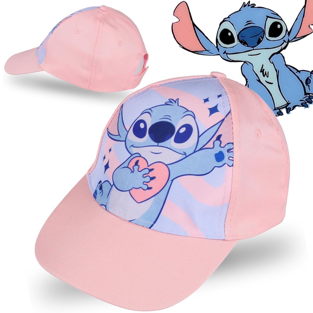 Stitch Disney Różowa czapka z daszkiem, dziewczęca czapka