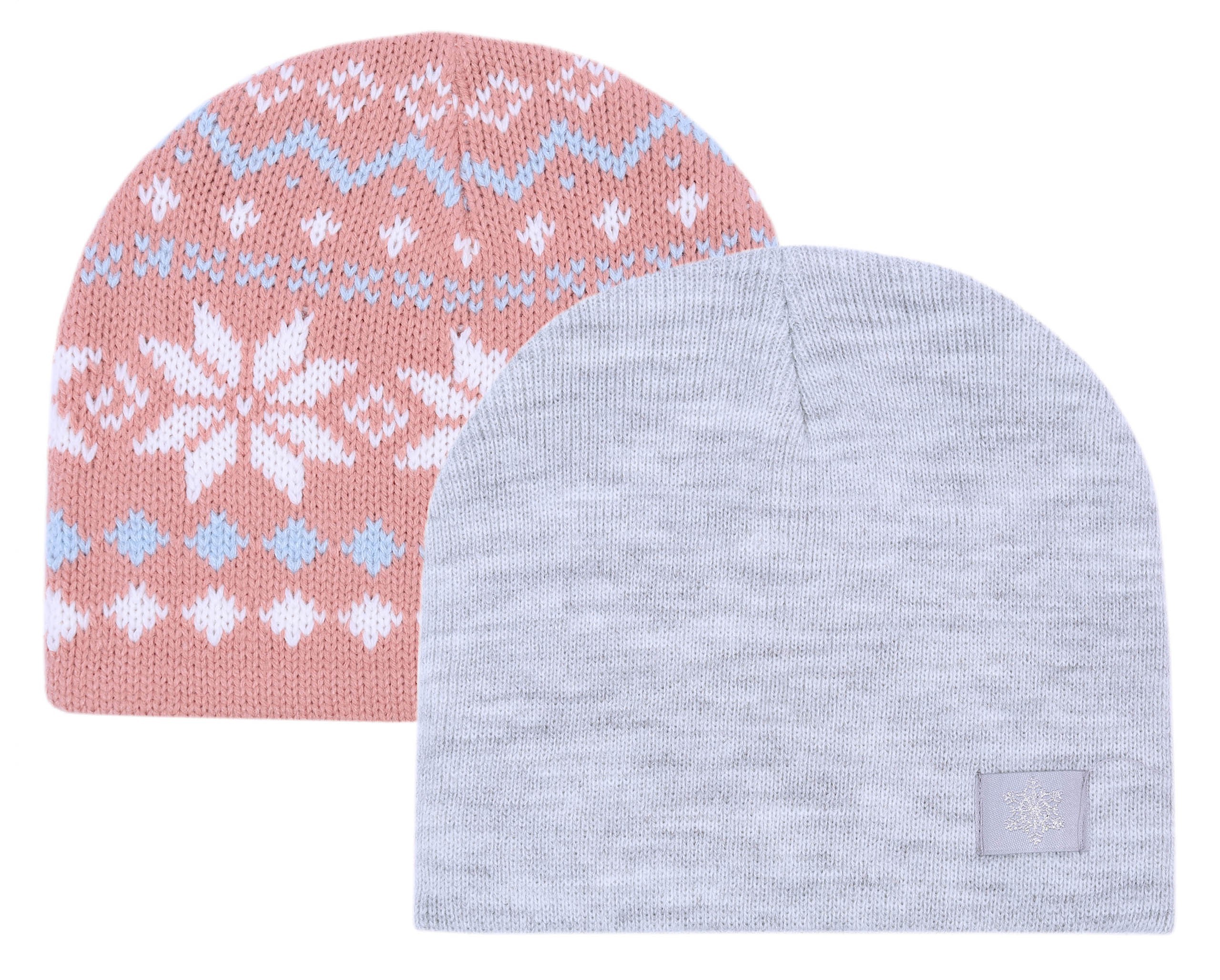 2x ciepła czapka dziewczęca