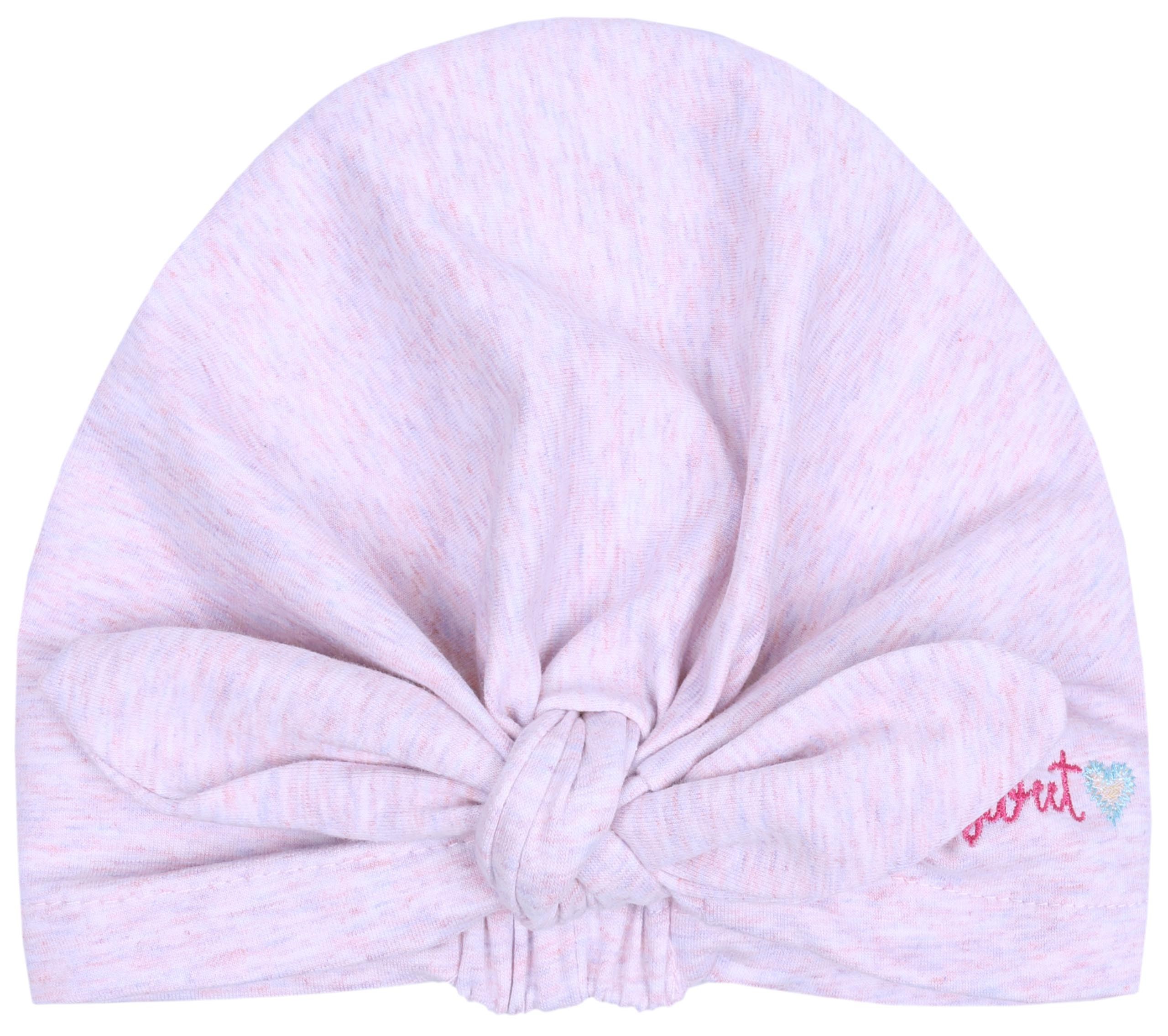 Różowo-melanżowa czapka z...