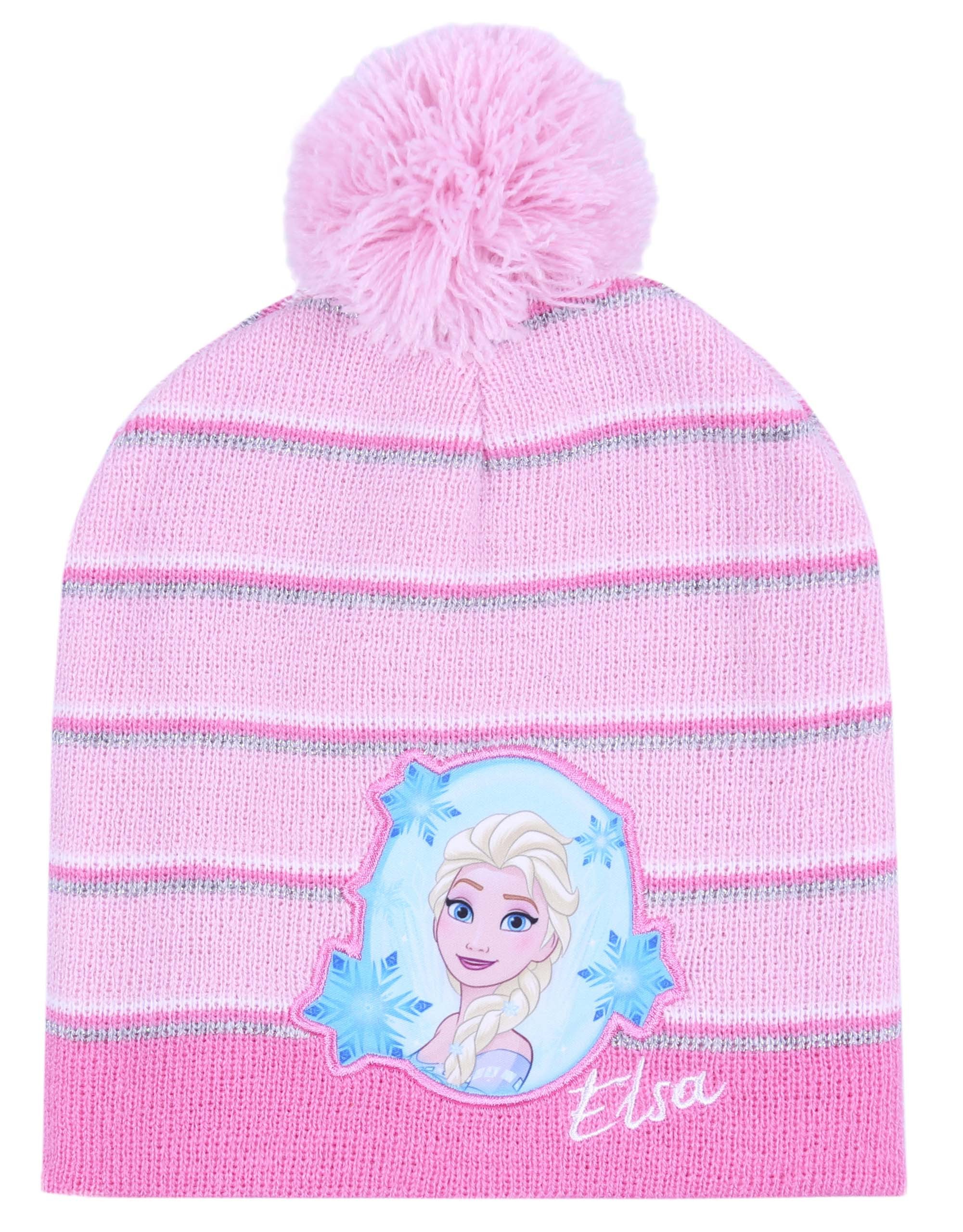 Różowa, ciepła czapka Elsa...