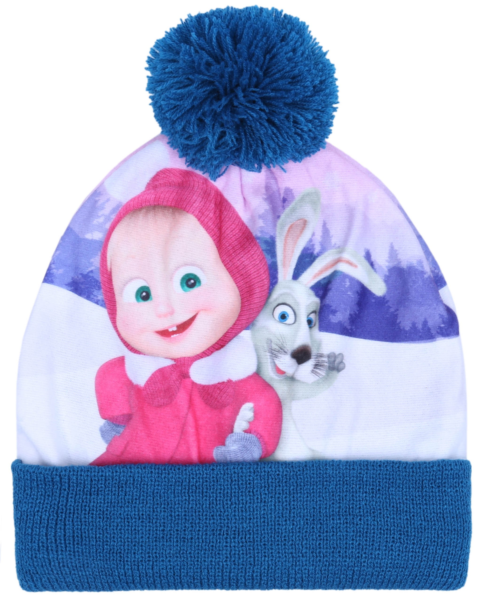 Niebieska, ciepła czapka z...