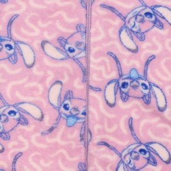 Andzia i Stitch Disney Różowa, polarowa piżama jednoczęściowa, dziecięce onesie z kapturem, OEKO-TEX