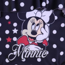 Myszka Minnie Jednoczęściowy, granatowy strój kąpielowy w białe grochy