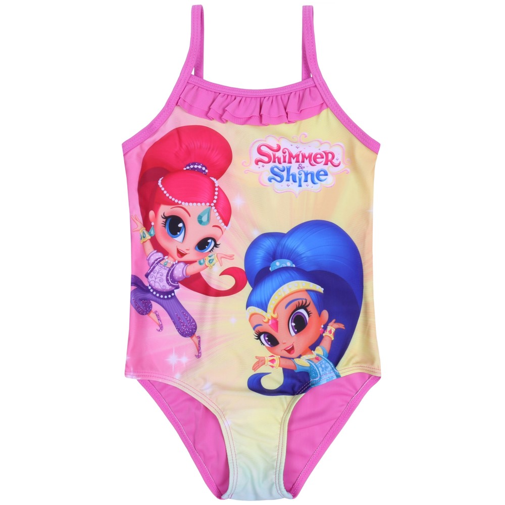 Różowy, jednoczęściowy kostium kąpielowy SHIMMER & SHINE