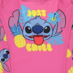 STITCH Disney Różowy, jednoczęściowy strój kąpielowy dziewczęcy