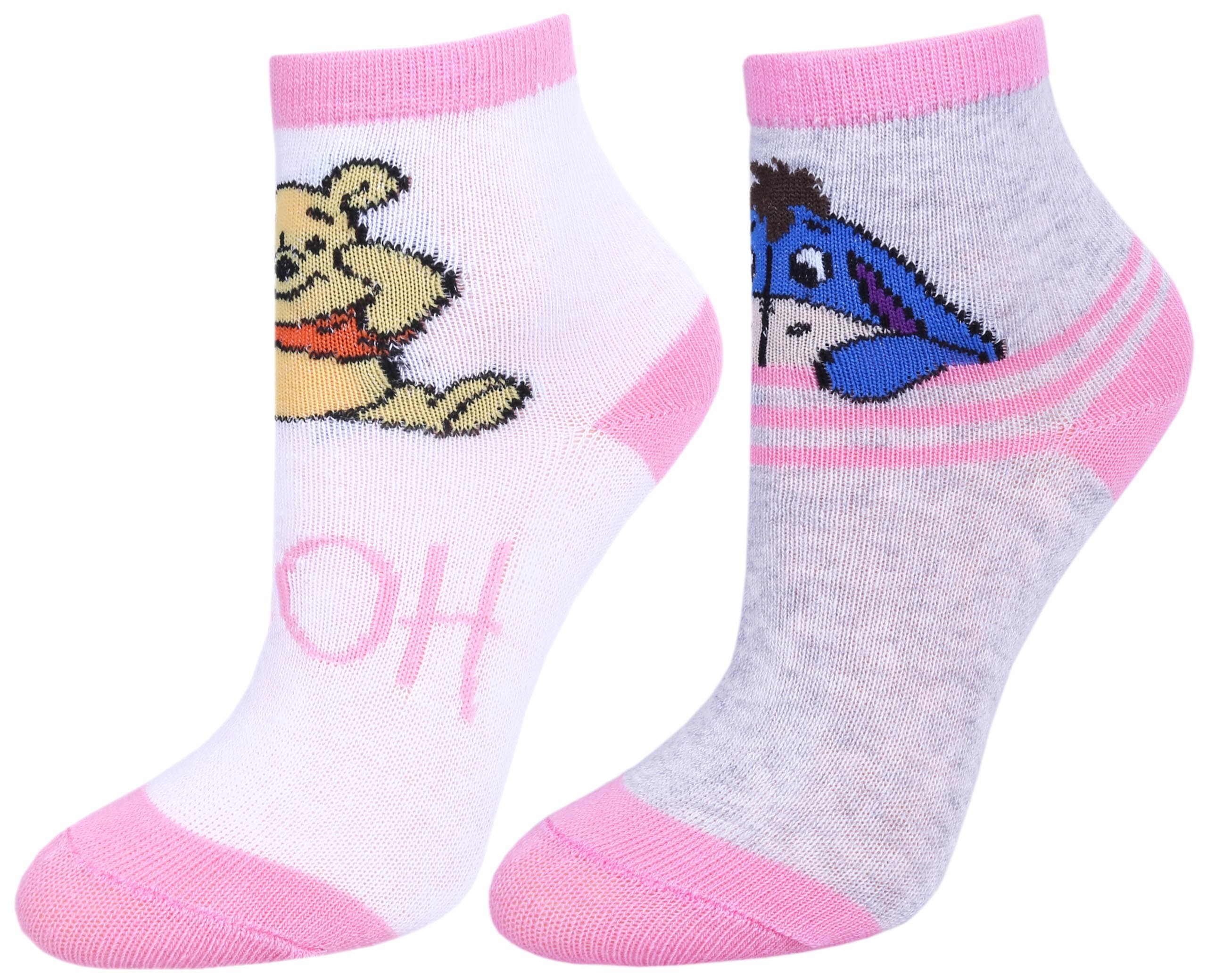 2x Biało-różowe skarpetki...