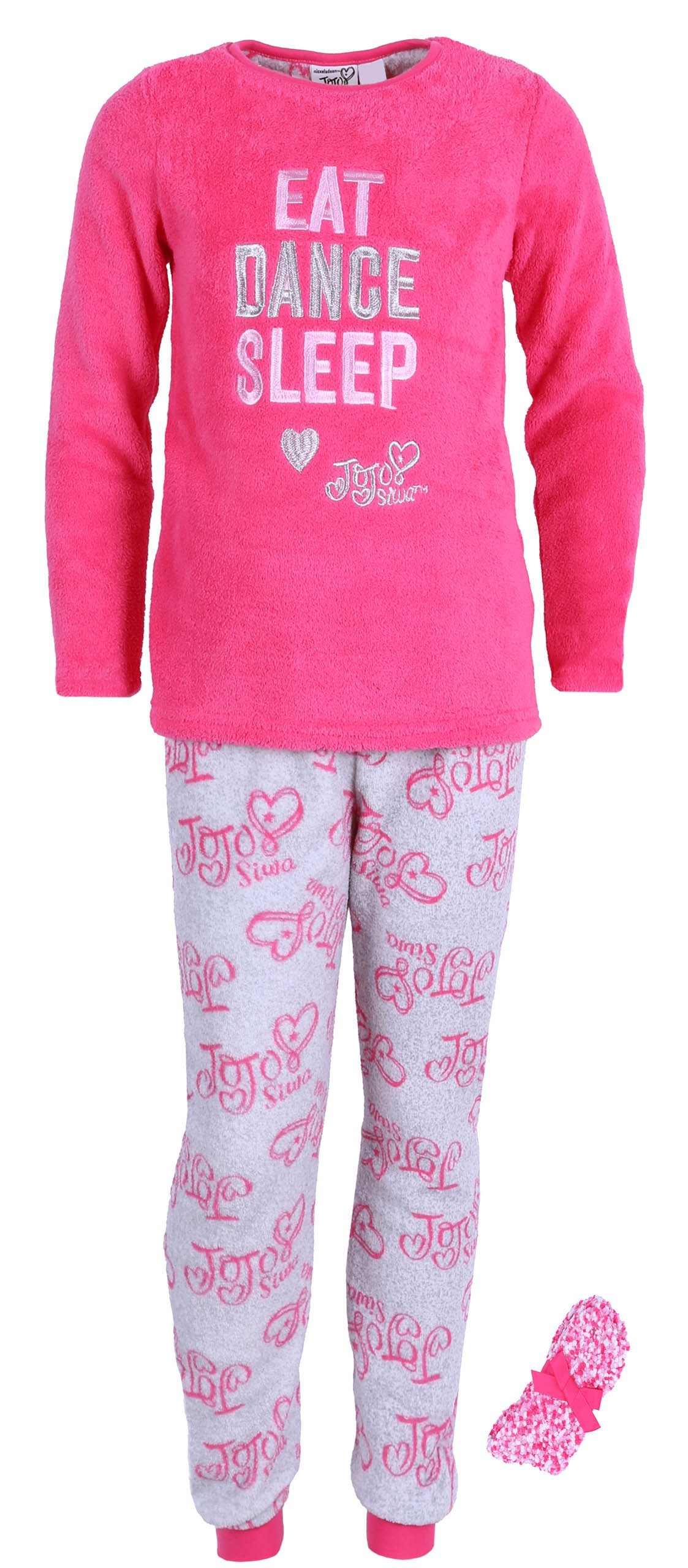 Różowa piżama EAT DANCE SLEEP