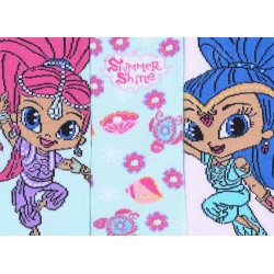 3x Dziewczęce skarpetki Shimmer Shine