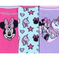 3 x Skarpetki Myszka Minnie, jednorożec DISNEY