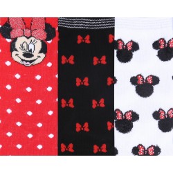 3x Czarno-czerwone skarpetki Myszka Minnie DISNEY