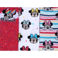 3x Kolorowe, dziewczęce skarpetki Myszka Minnie DISNEY