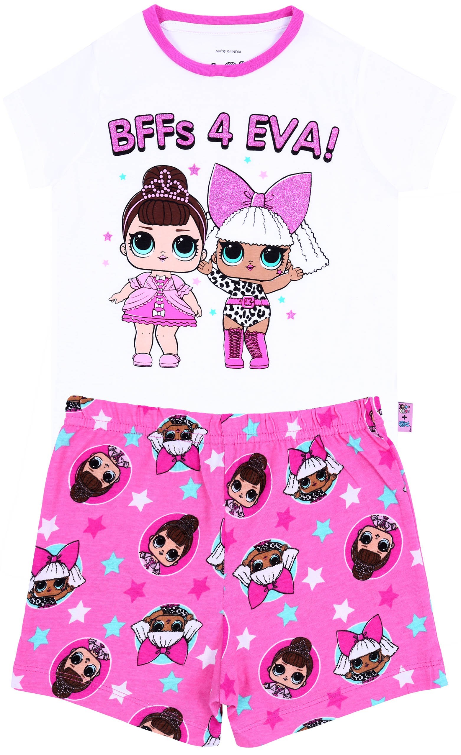 Biało-różowa piżama Lol...